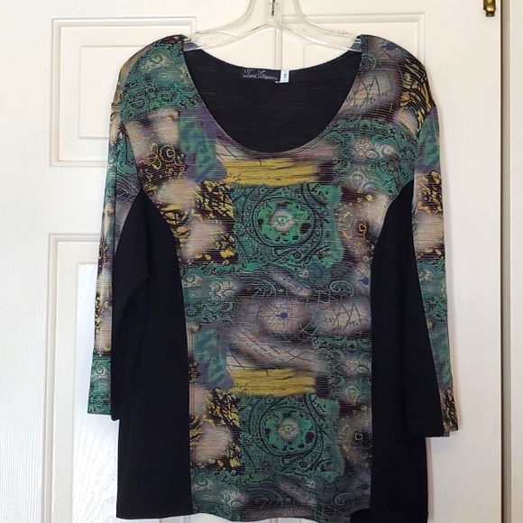 TRAVEL ELEGANCE 90% VISCOSE, 10% SPANDEX, TOP SIZE 1X - Picture 1 of 5